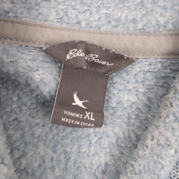 Eddie Bauer Women's Blue Heathered Pullover Sweater V-Neck Outdoor, X-Large - Picture 5 of 8